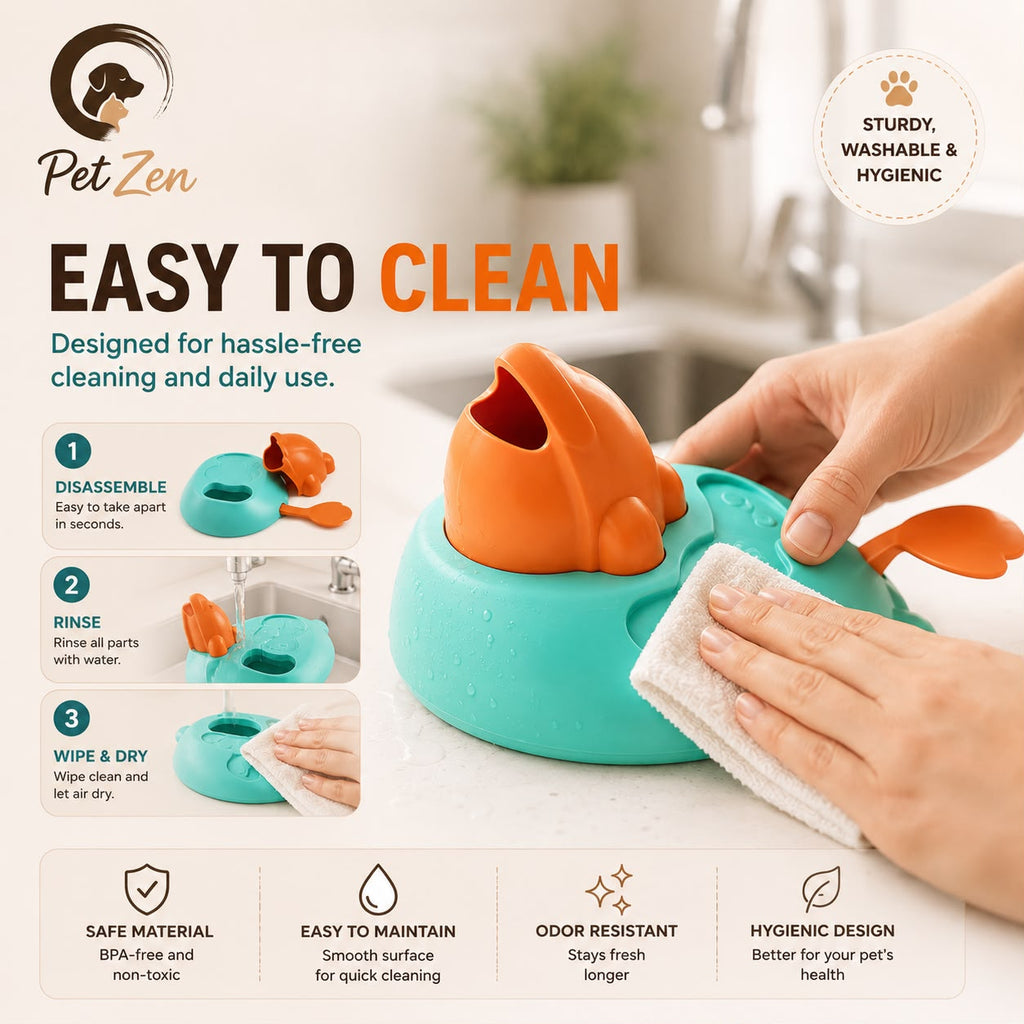 Dog & Cat Interactive Treat Dispenser Toy – Whale Slow Feeder, Paw Press Training & Enrichment Toy