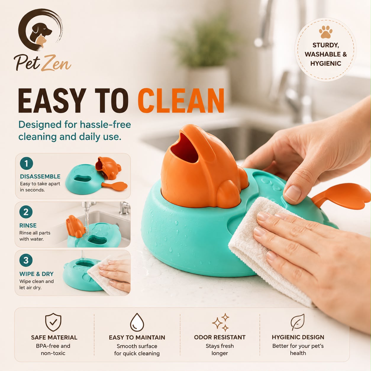 Dog & Cat Interactive Treat Dispenser Toy – Whale Slow Feeder, Paw Press Training & Enrichment Toy