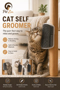 Wall Mounted Cat Self Groomer Brush – Corner Massage & Shedding Comb for Indoor Cats