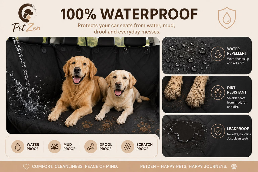 Waterproof 600D Oxford Dog Car Seat Cover – Heavy Duty SUV Trunk Protector & Cargo Liner