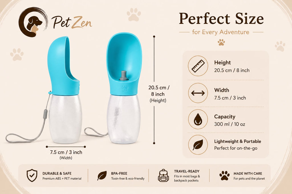 Portable Pet Water Bottle – Leakproof Travel Water Dispenser for Dogs & Cats