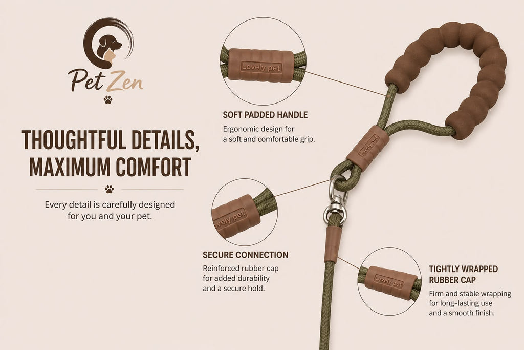 Premium Round Dog Leash – Heavy Duty Durable Rope for Small & Medium Dogs