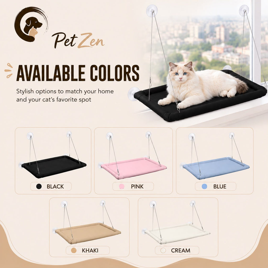 Window Cat Hammock – Cozy Suction Cup Window Perch Bed for Indoor Cats Sunny Window Nest Bearing 20kg - Pet Accessories