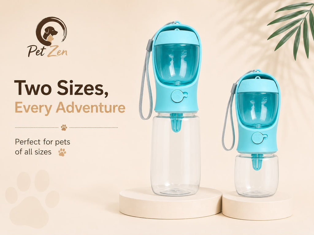 2-in-1 Portable Pet Water Bottle – Food & Water Travel Bottle for Dogs & Cats