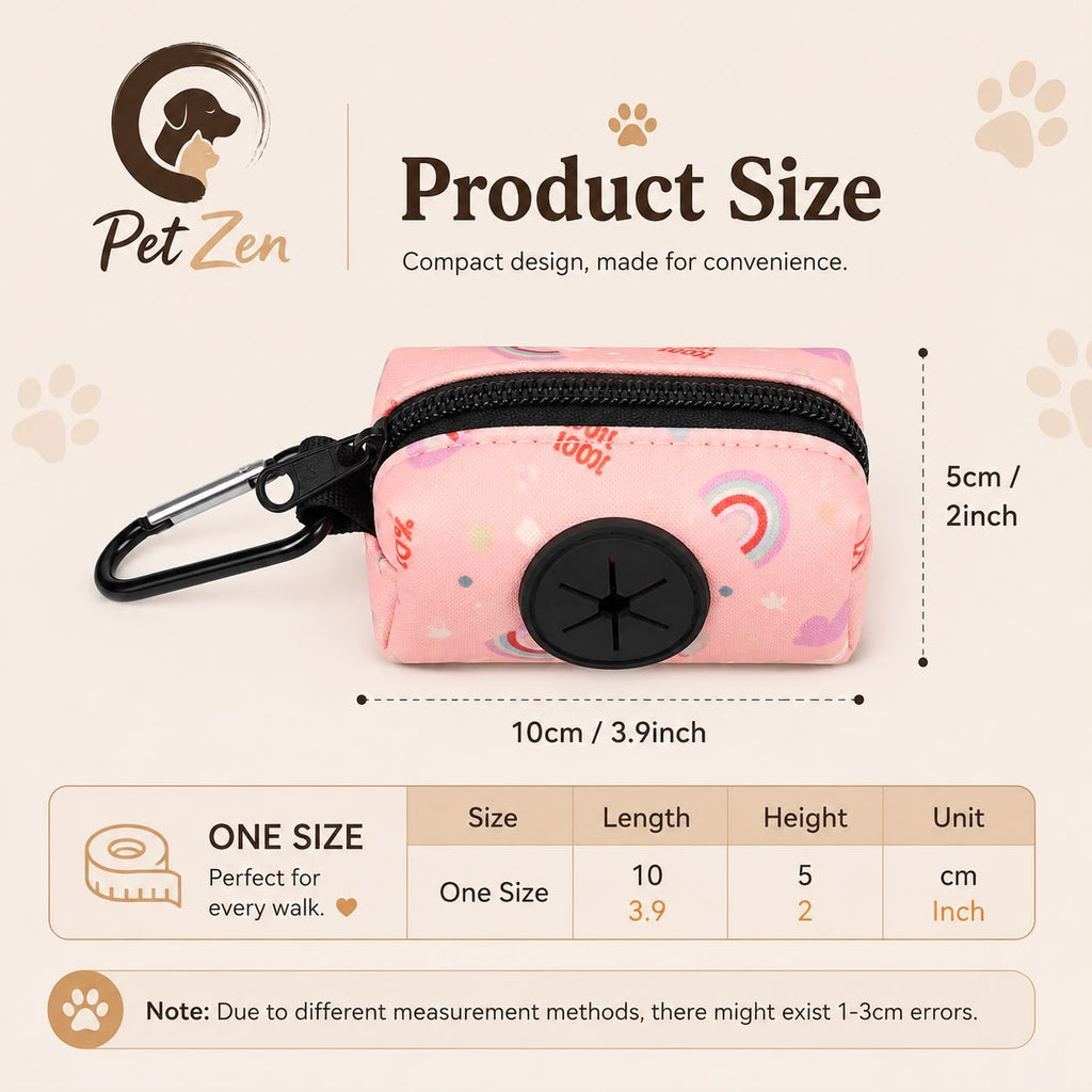 Print Dog Waste Bag Dispenser – Lightweight Leash Attachment