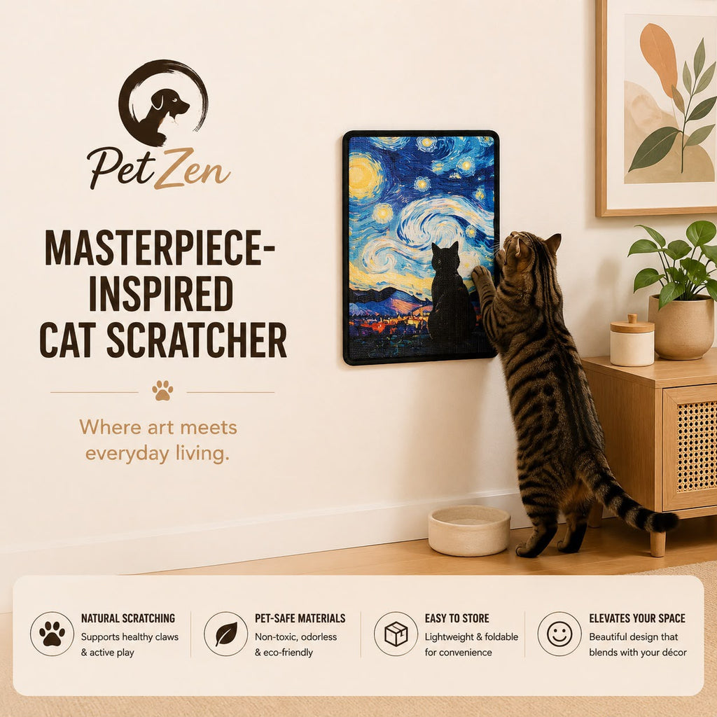 Cat Scratch Mat for Walls & Furniture – Decorative Wall Mounted Scratching Pad