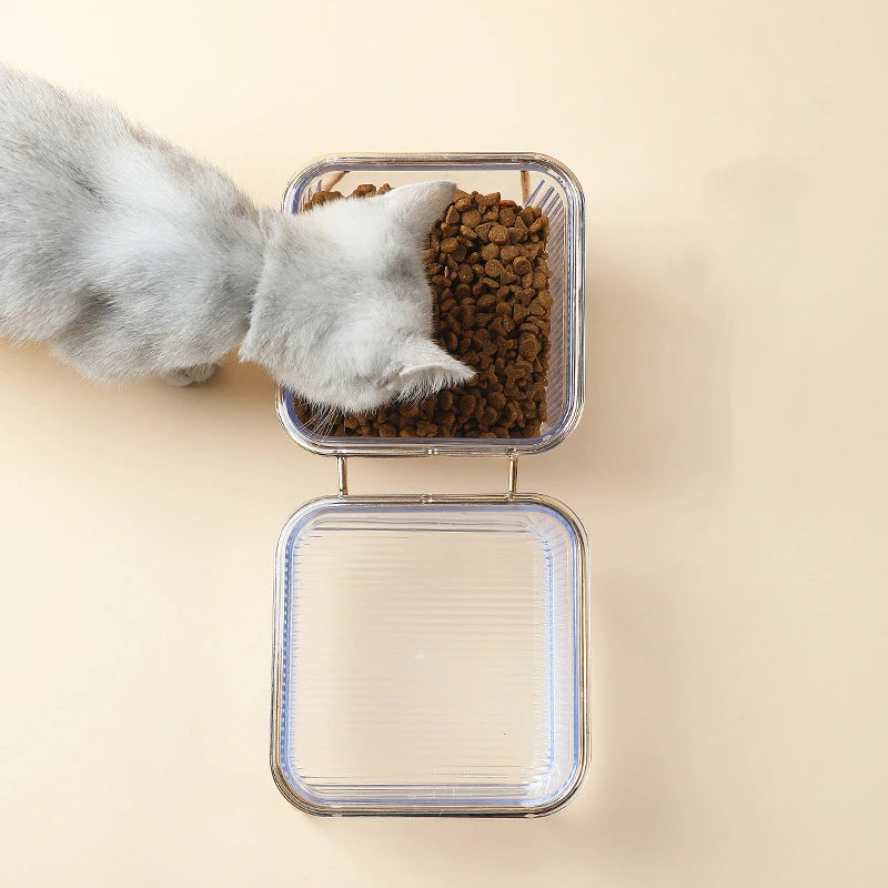 Premium Raised Double Pet Bowl – Elevated Food & Water Feeder for Cats & Dogs