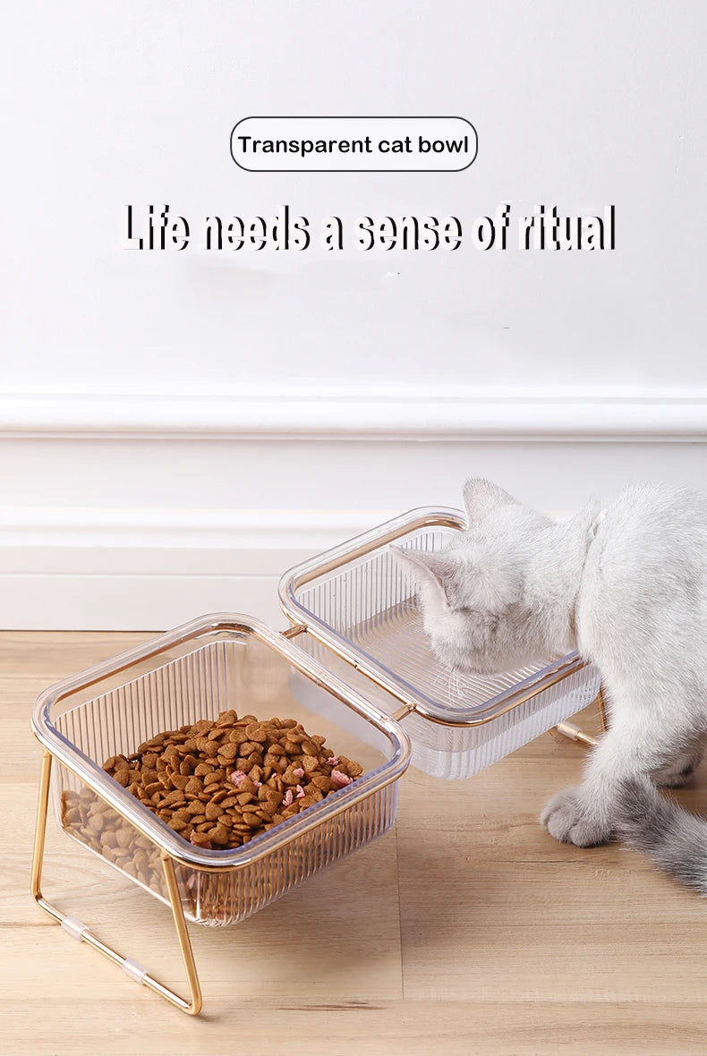Premium Raised Double Pet Bowl – Elevated Food & Water Feeder for Cats & Dogs