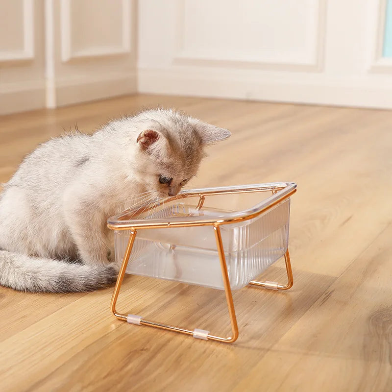 Premium Raised Double Pet Bowl – Elevated Food & Water Feeder for Cats & Dogs