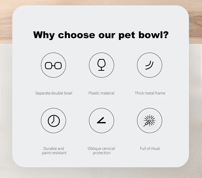 Premium Raised Double Pet Bowl – Elevated Food & Water Feeder for Cats & Dogs