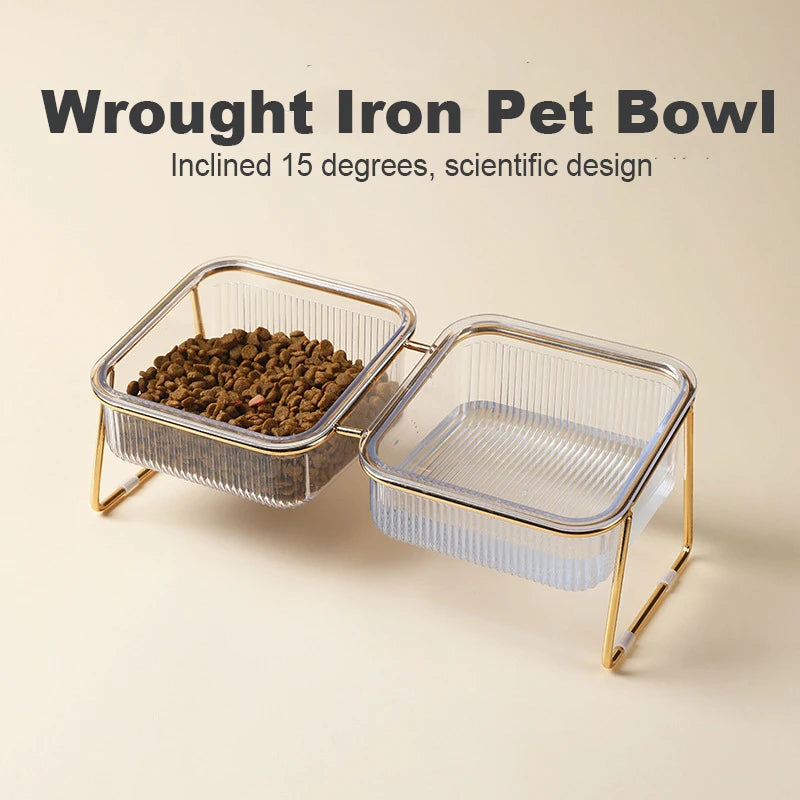 Premium Raised Double Pet Bowl – Elevated Food & Water Feeder for Cats & Dogs