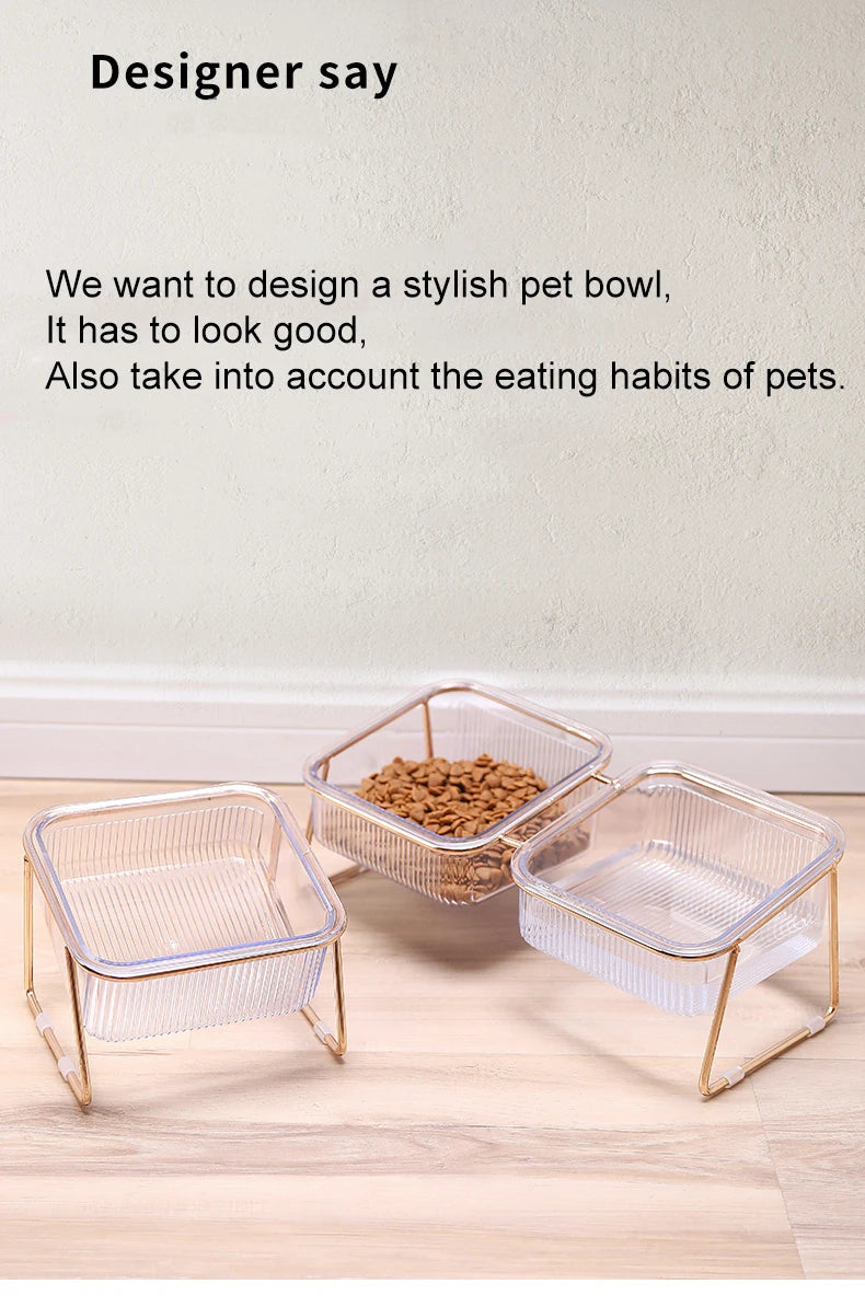 Premium Raised Double Pet Bowl – Elevated Food & Water Feeder for Cats & Dogs