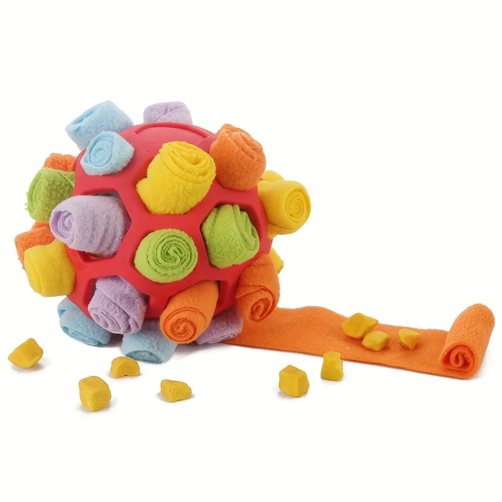 Interactive Dog Treat Puzzle Ball – Snuffle Enrichment Toy for Mental Stimulati