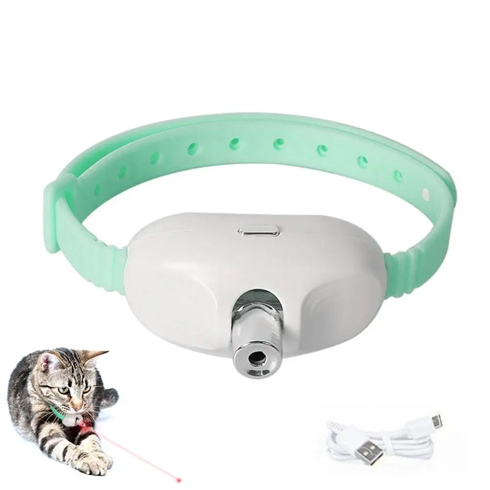 Rechargeable Interactive Laser Cat Collar – Automatic Light-Up Toy for Cats