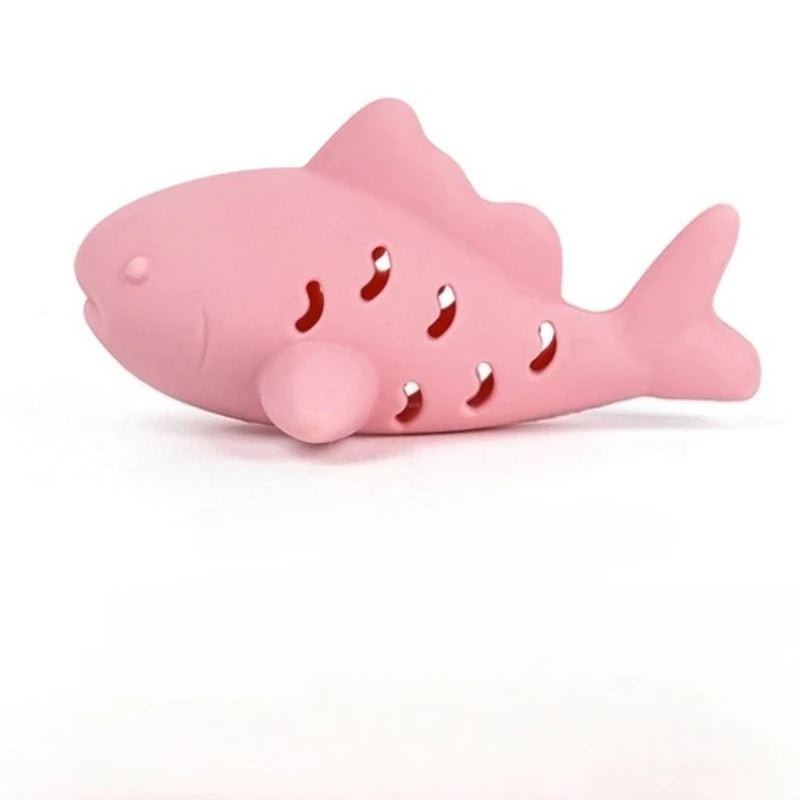 Interactive Silicone Fish Cat Toy – Treat Dispenser for Cats, Food Dispensing Chew & Play Toy