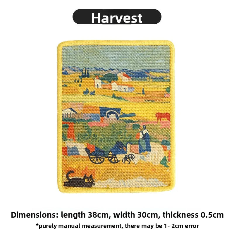 Cat Scratch Mat for Walls & Furniture – Decorative Wall Mounted Scratching Pad