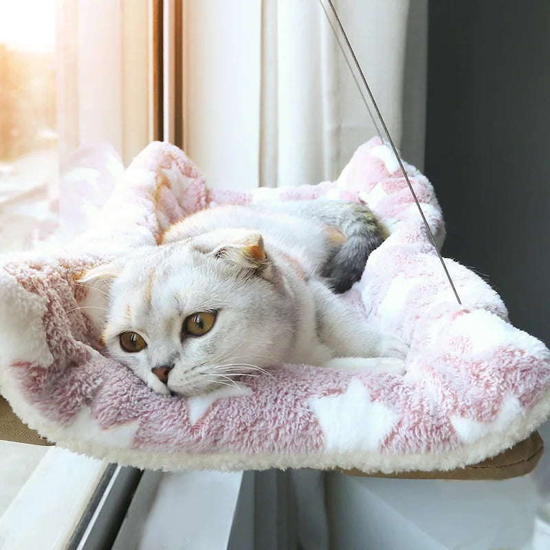 Window Cat Hammock – Cozy Suction Cup Window Perch Bed for Indoor Cats Sunny Window Nest Bearing 20kg - Pet Accessories