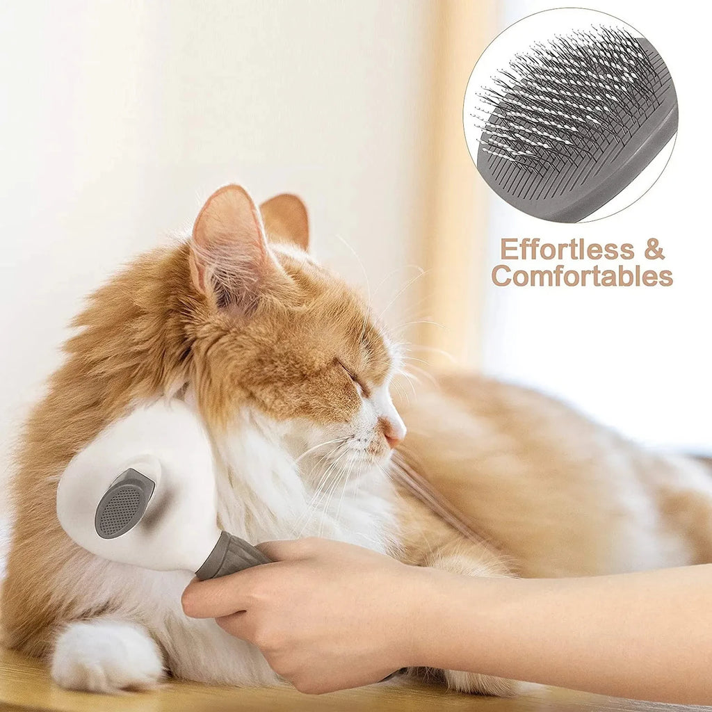 Self-Cleaning Pet Grooming Brush – Deshedding & Hair Removal Brush for Dogs & Cats