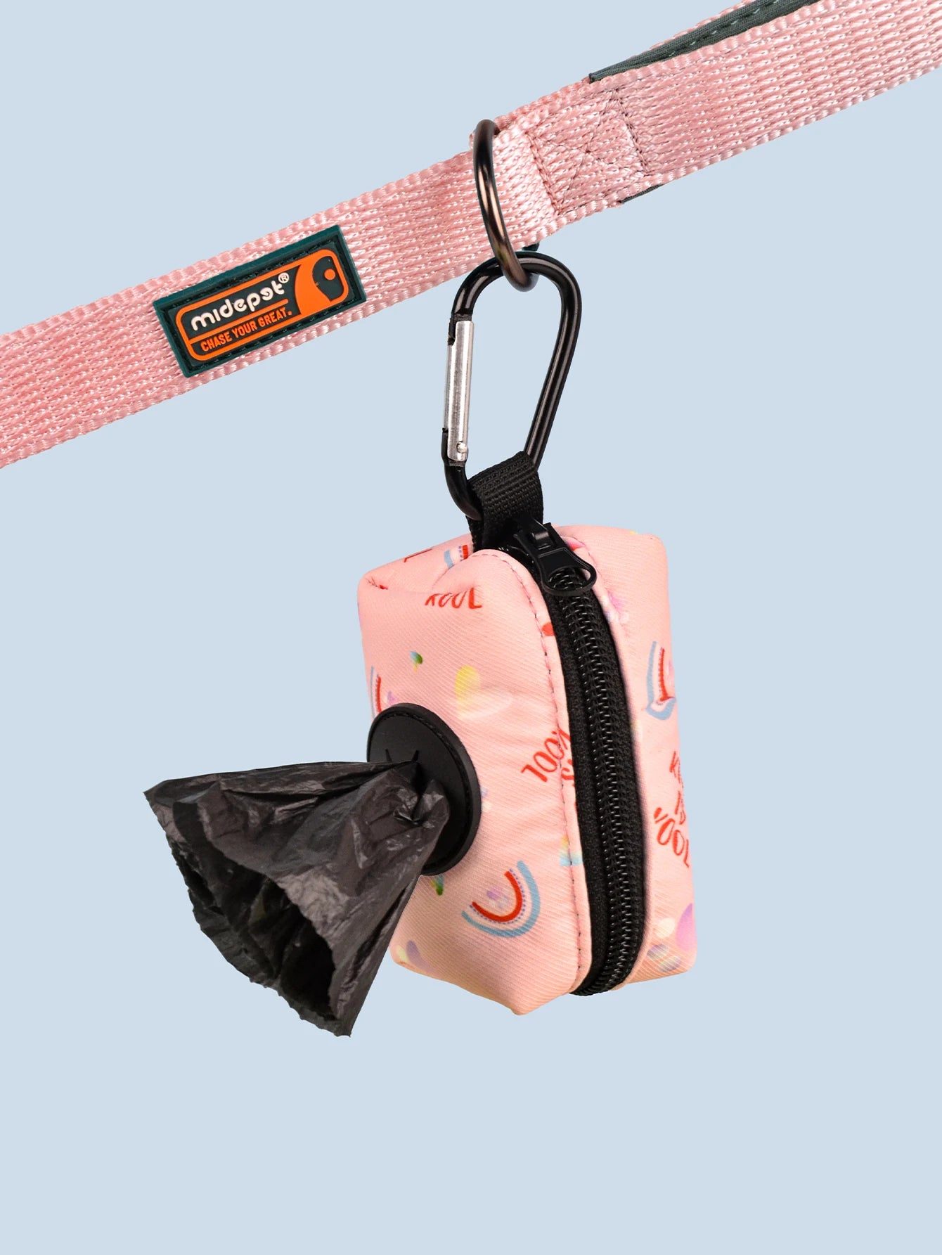 Print Dog Waste Bag Dispenser – Lightweight Leash Attachment