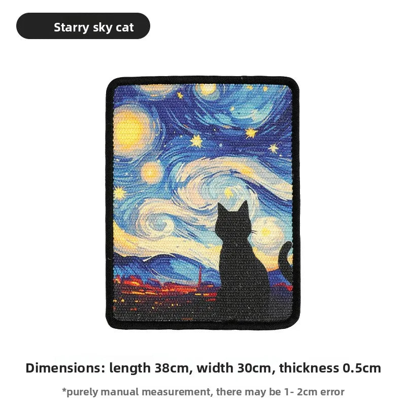 Cat Scratch Mat for Walls & Furniture – Decorative Wall Mounted Scratching Pad