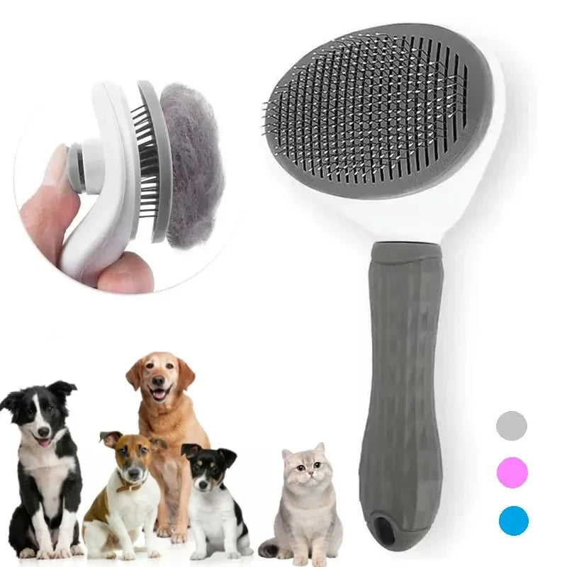 Self-Cleaning Pet Grooming Brush – Deshedding & Hair Removal Brush for Dogs & Cats