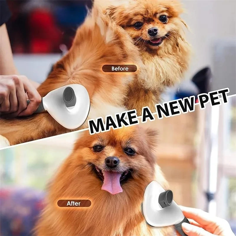 Self-Cleaning Pet Grooming Brush – Deshedding & Hair Removal Brush for Dogs & Cats