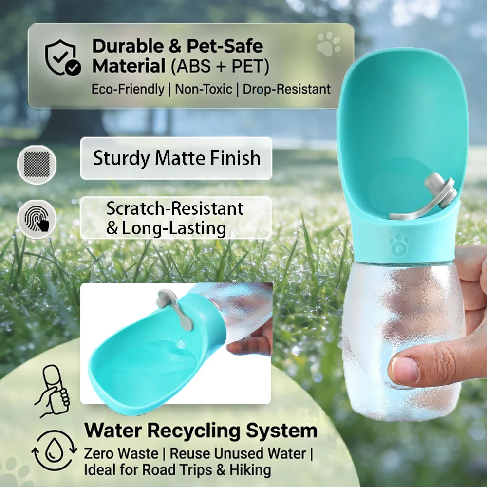 Portable Pet Water Bottle – Leakproof Travel Water Dispenser for Dogs & Cats