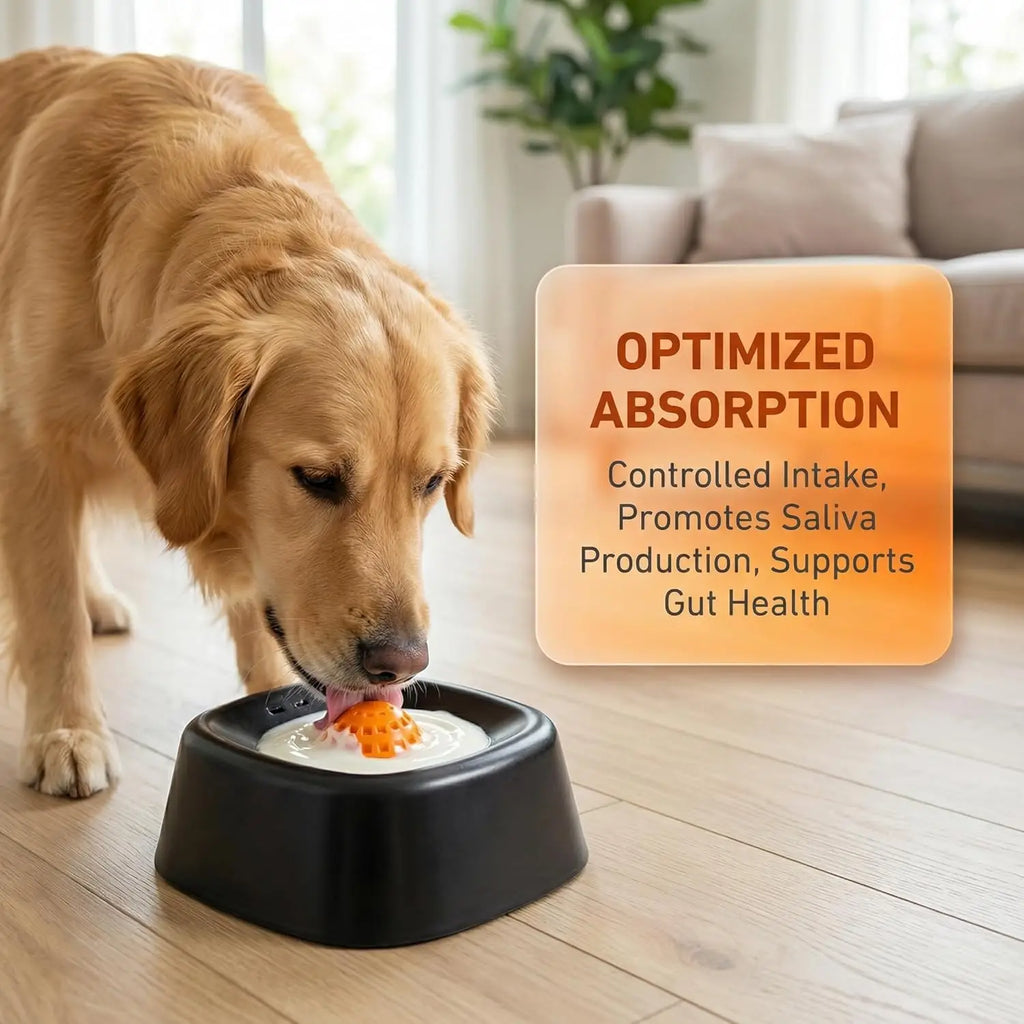 Anxiety Relief Slow Lick Bowl for Dogs & Cats | Interactive Slow Feeder | Calming Enrichment Toy | Dishwasher Safe