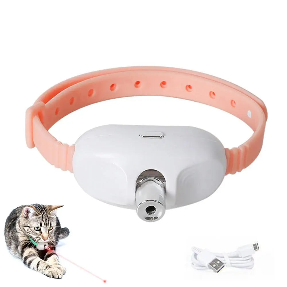 Rechargeable Interactive Laser Cat Collar – Automatic Light-Up Toy for Cats