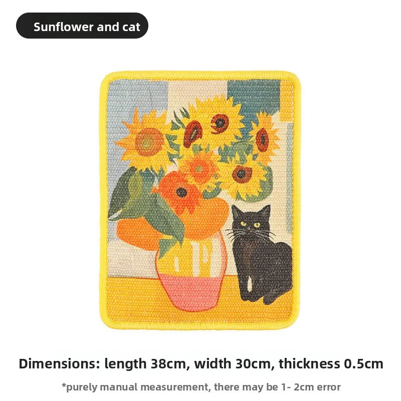Cat Scratch Mat for Walls & Furniture – Decorative Wall Mounted Scratching Pad