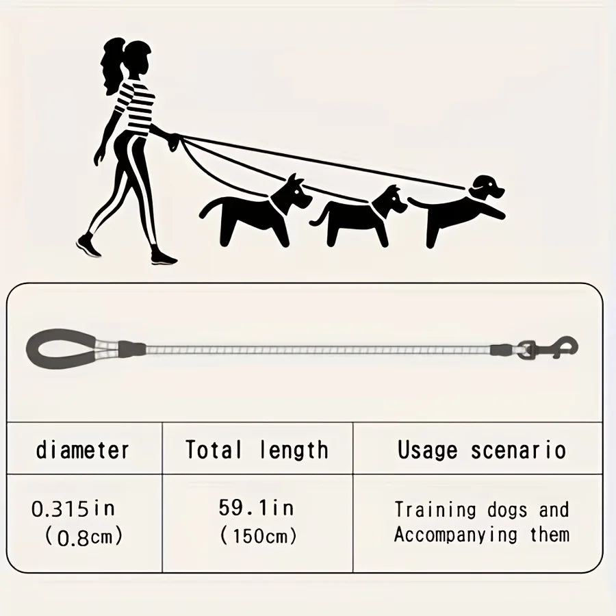 Premium Round Dog Leash – Heavy Duty Durable Rope for Small & Medium Dogs