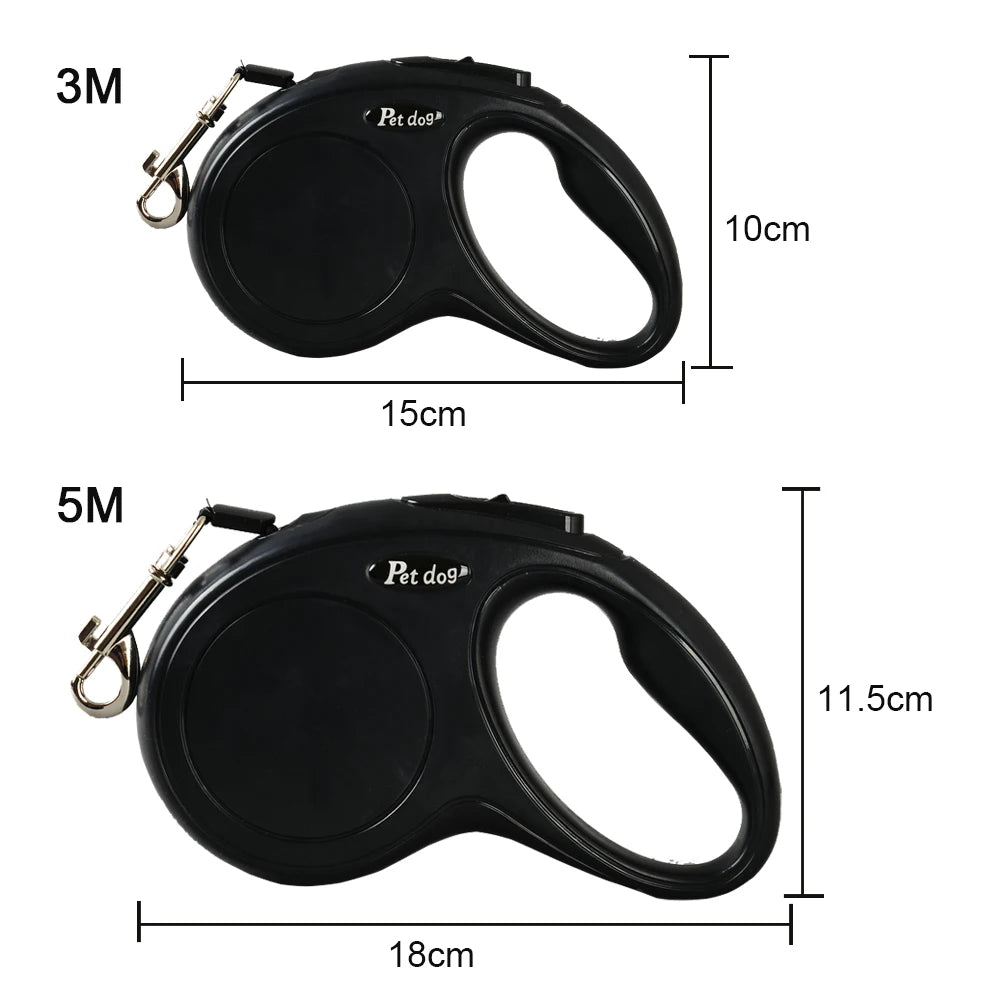 Premium 3m & 5m Retractable Leash for Small & Medium Dogs and Cats