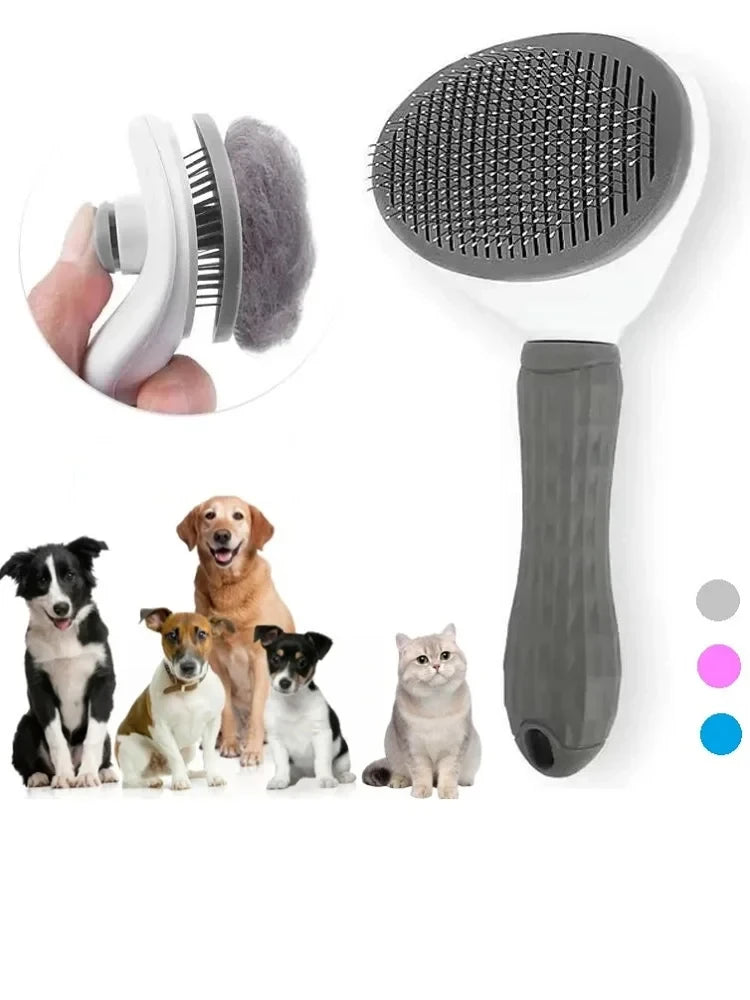 Self-Cleaning Pet Grooming Brush – Deshedding & Hair Removal Brush for Dogs & Cats