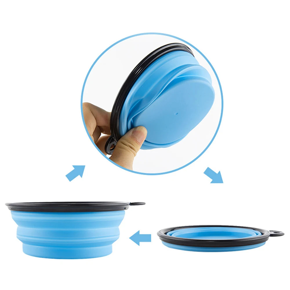 Collapsible Silicone Pet Bowl – Portable Travel Food & Water Bowl for Dogs & Cats