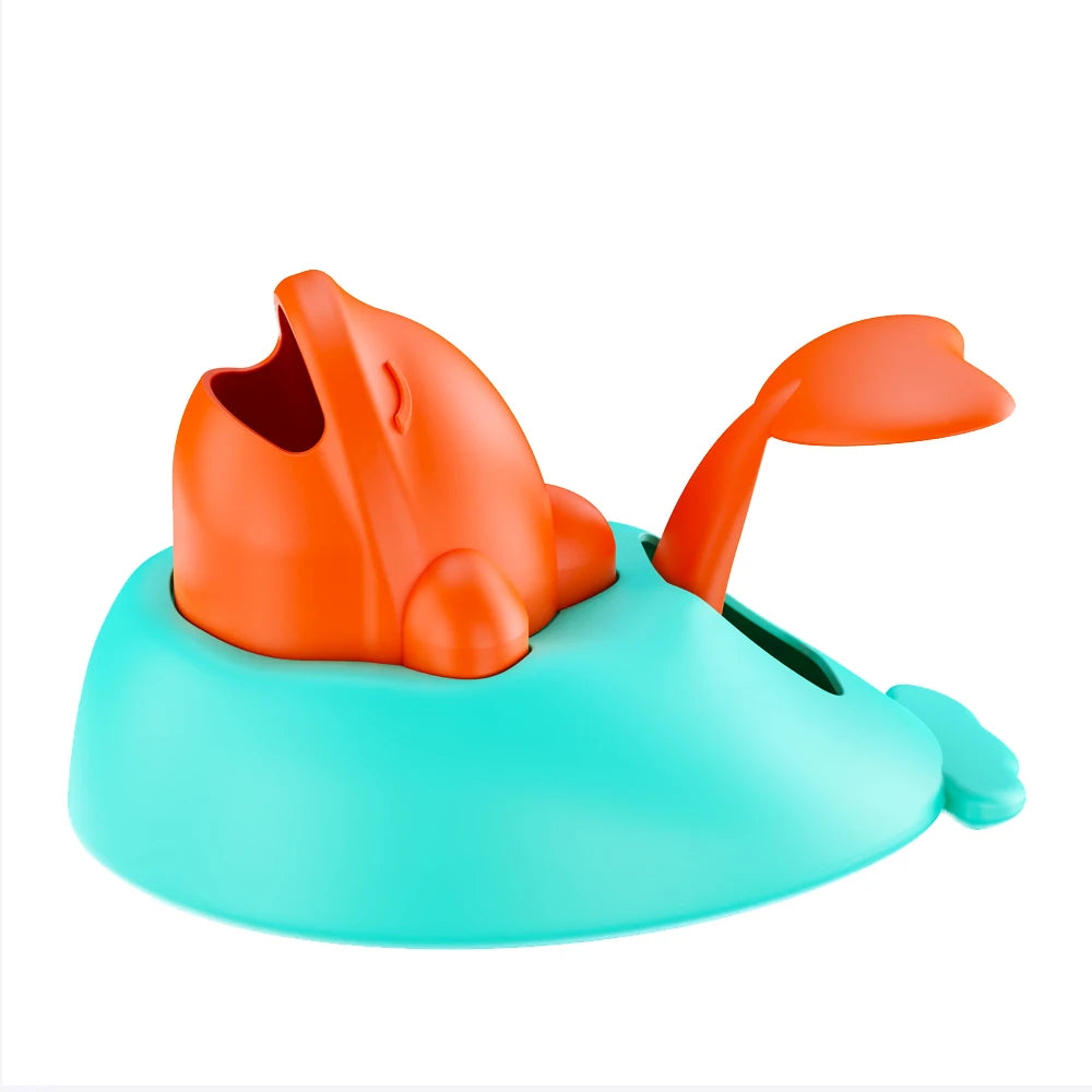 Dog & Cat Interactive Treat Dispenser Toy – Whale Slow Feeder, Paw Press Training & Enrichment Toy