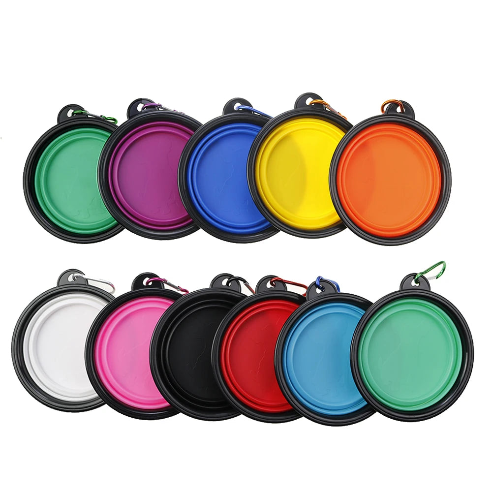 Collapsible Silicone Pet Bowl – Portable Travel Food & Water Bowl for Dogs & Cats
