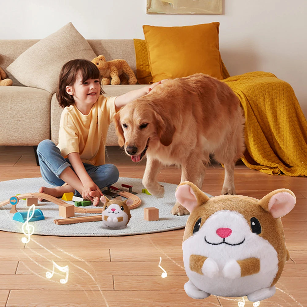 Interactive Moving Dog Ball Toy – Plush Bouncing, Sound & Vibration Toy for Indoor Play