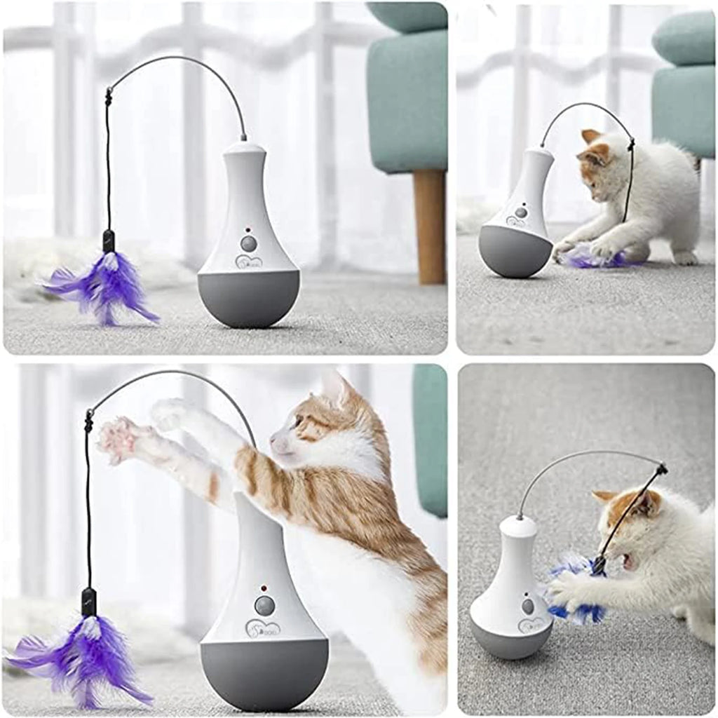 Interactive Cat Feather Toy – Automatic Teaser Toy for Indoor Play