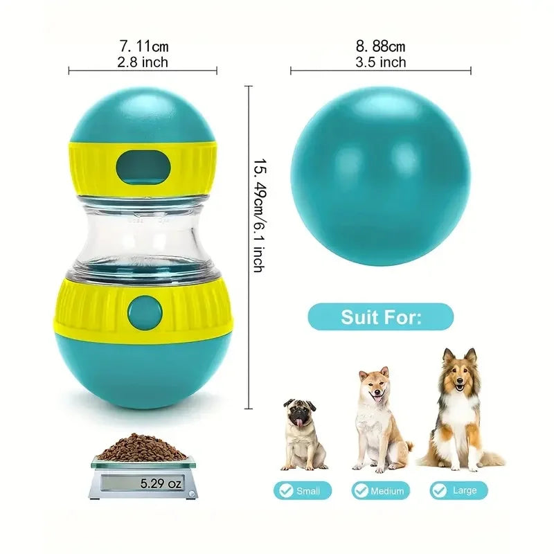 Interactive Dog Treat Dispensing Ball – Adjustable Slow Feeder Puzzle Toy for Mental Stimulation, IQ Training & Boredom Reli