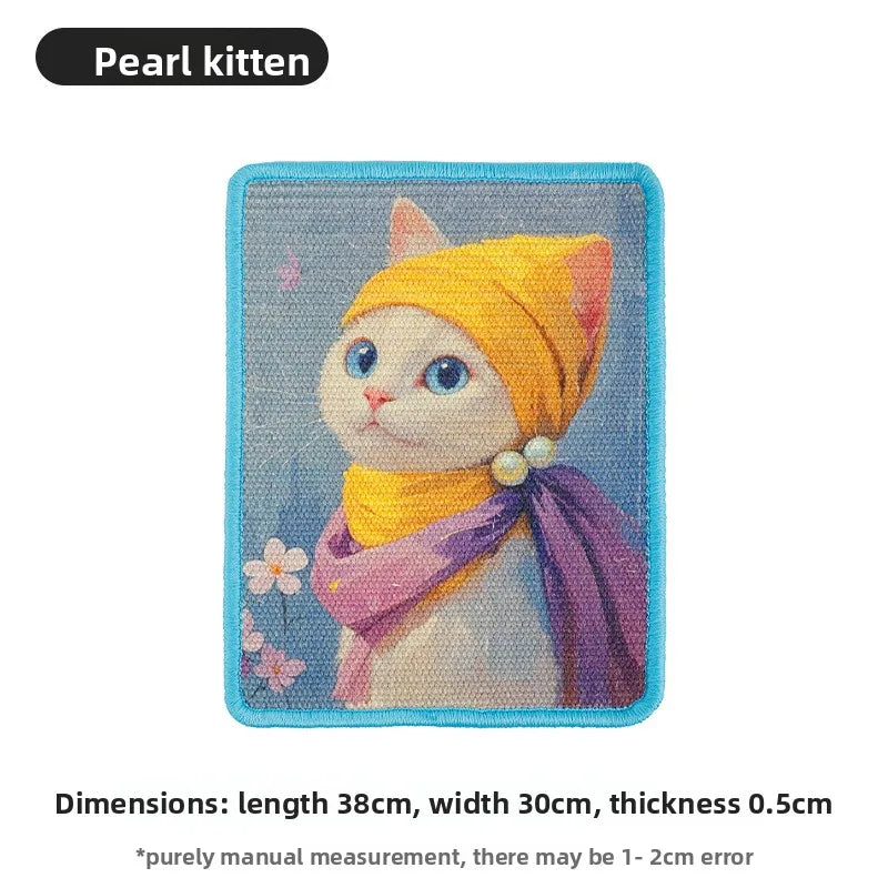 Cat Scratch Mat for Walls & Furniture – Decorative Wall Mounted Scratching Pad