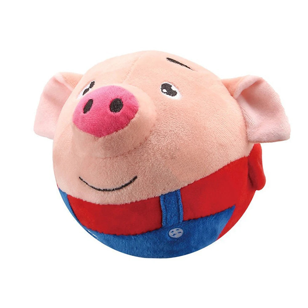 Interactive Moving Dog Ball Toy – Plush Bouncing, Sound & Vibration Toy for Indoor Play