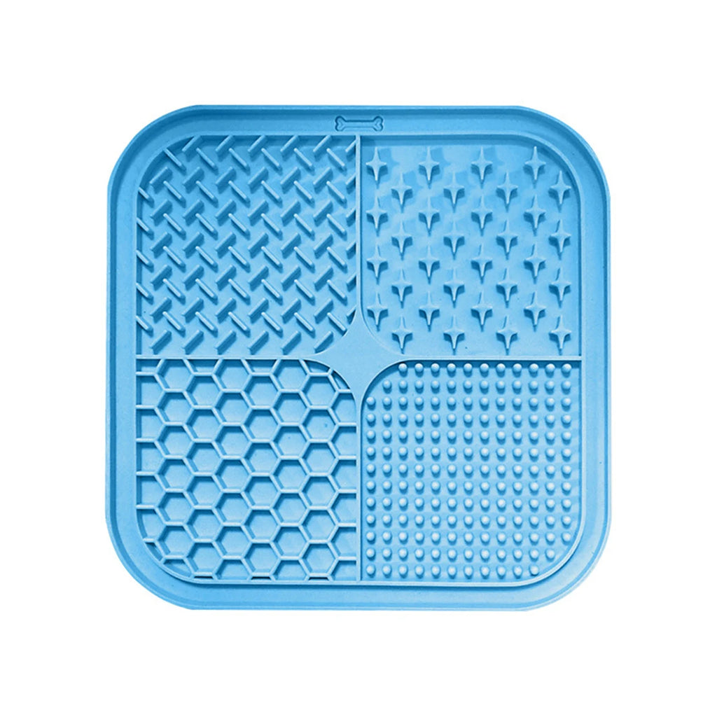 Silicone Lick Mat for Dogs & Cats – Slow Feeder Feeding Mat for Treats, Wet & Dry Food