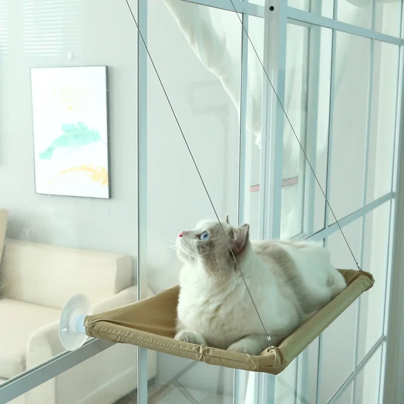 Window Cat Hammock – Cozy Suction Cup Window Perch Bed for Indoor Cats Sunny Window Nest Bearing 20kg - Pet Accessories