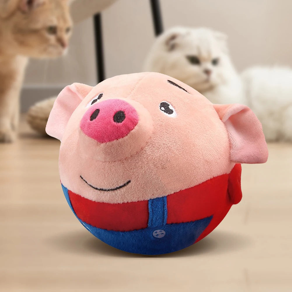 Interactive Moving Dog Ball Toy – Plush Bouncing, Sound & Vibration Toy for Indoor Play