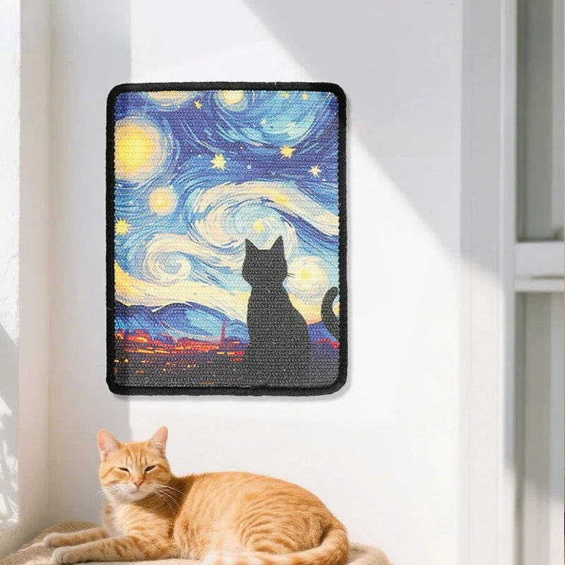 Cat Scratch Mat for Walls & Furniture – Decorative Wall Mounted Scratching Pad