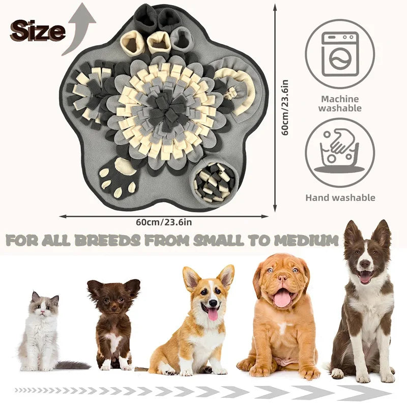 Interactive Dog Snuffle Mat – Slow Feeder Nosework Feeding Mat for Dogs & Cats