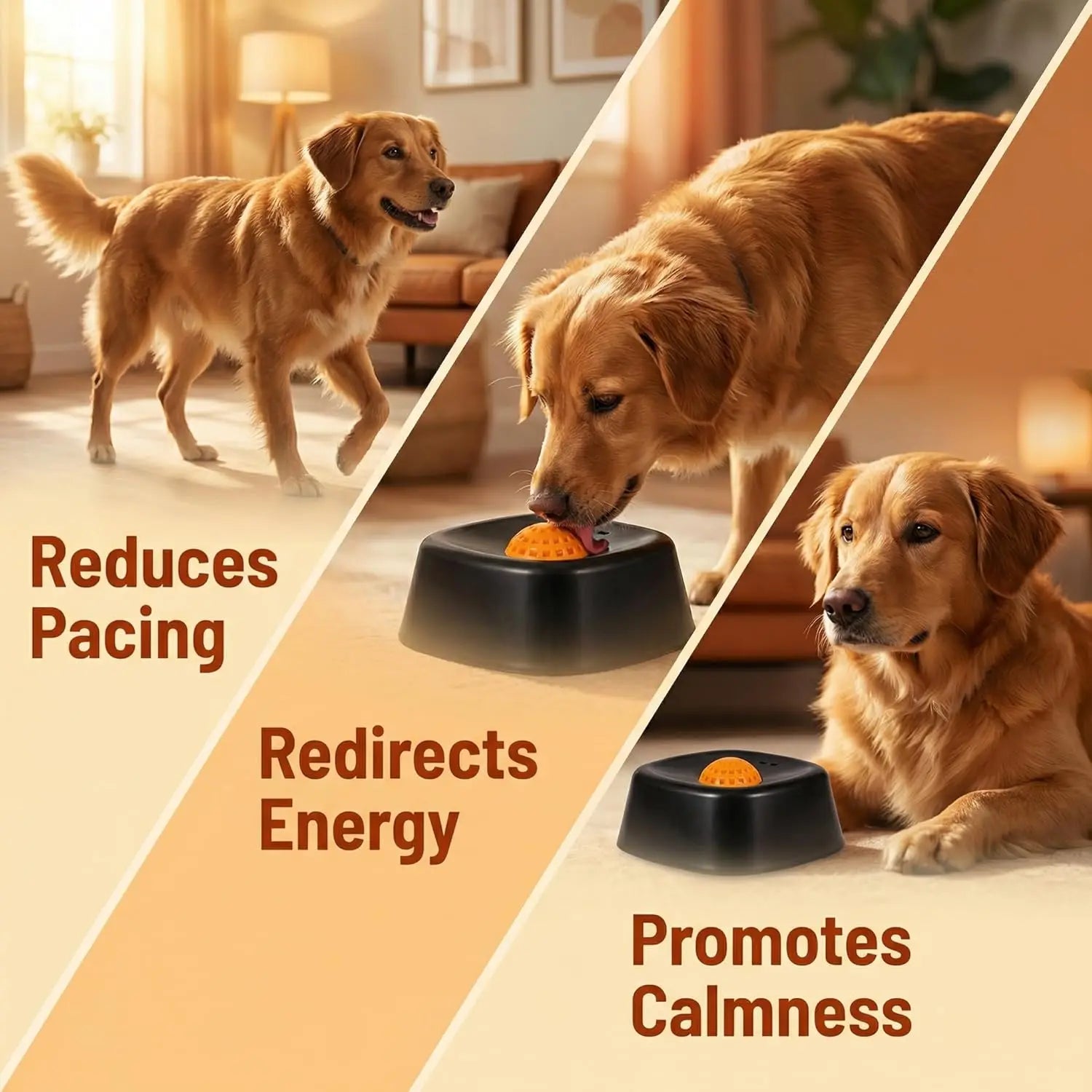 Anxiety Relief Slow Lick Bowl for Dogs & Cats | Interactive Slow Feeder | Calming Enrichment Toy | Dishwasher Safe