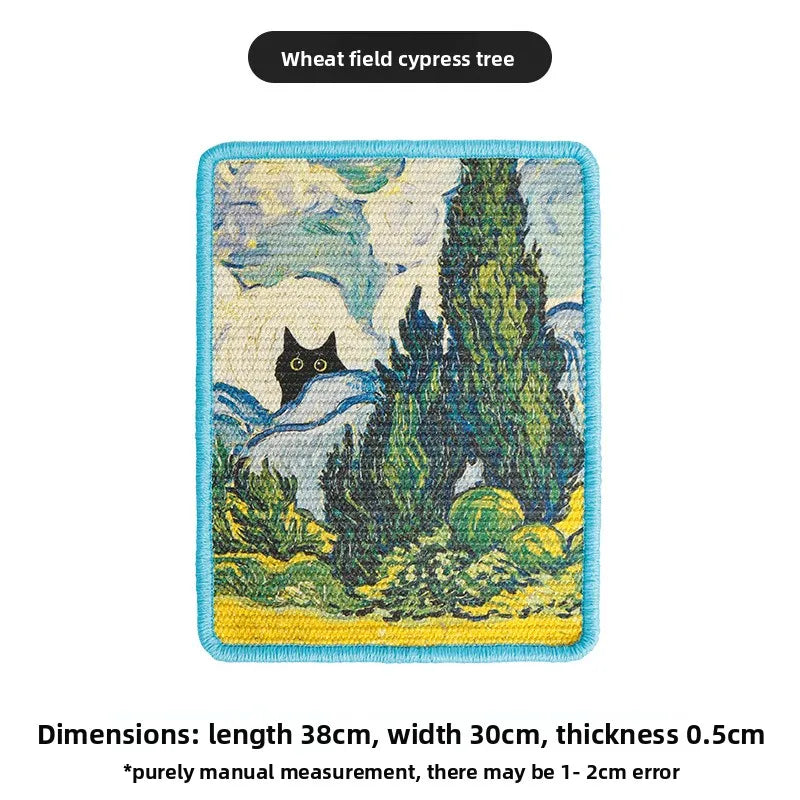 Cat Scratch Mat for Walls & Furniture – Decorative Wall Mounted Scratching Pad
