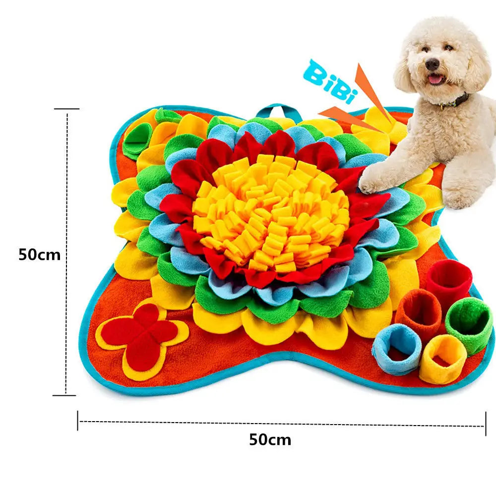 Interactive Dog Snuffle Mat – Slow Feeder Nosework Feeding Mat for Dogs & Cats