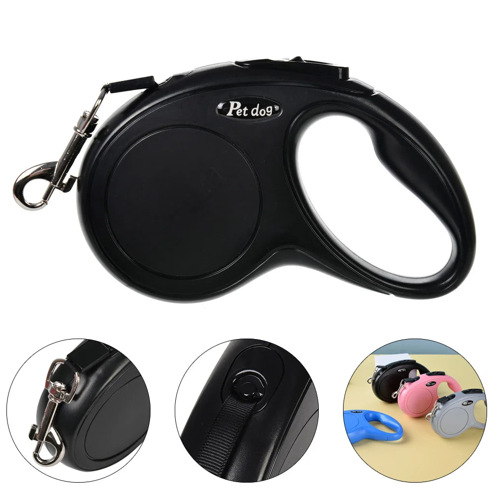 Premium 3m & 5m Retractable Leash for Small & Medium Dogs and Cats